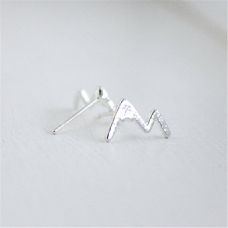 Personalized Mountain Peak Earrings Environmental Protection Alloy Plating Irregular Geometric Lightning Earrings Current Earrings display picture 16
