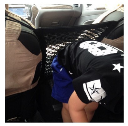 Cross-border car seat net pocket three-layer thickened car middle isolation storage bag four-sided elastic storage