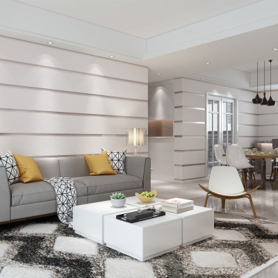 鹿皮绒电视背景墙壁纸3D立体加厚现代简约无纺布墙纸|ms