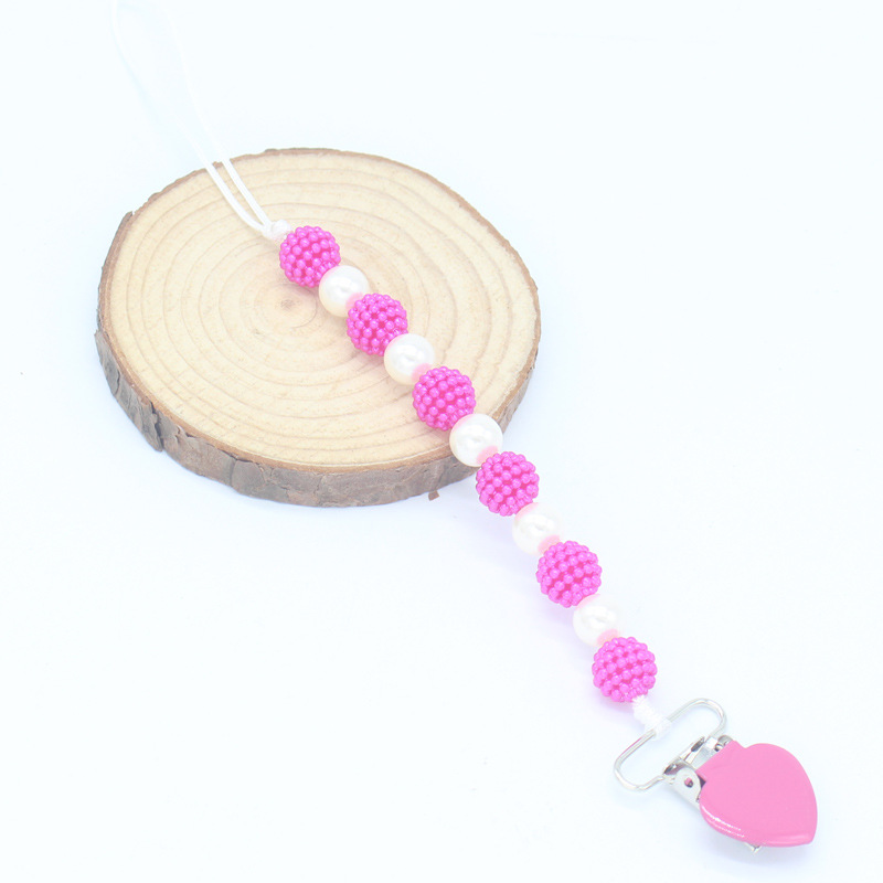 Suministros para bebés Cadena de chupete INS Hot Pearl cadena anti-caída Amazon Comercio exterior bebé chupete clip