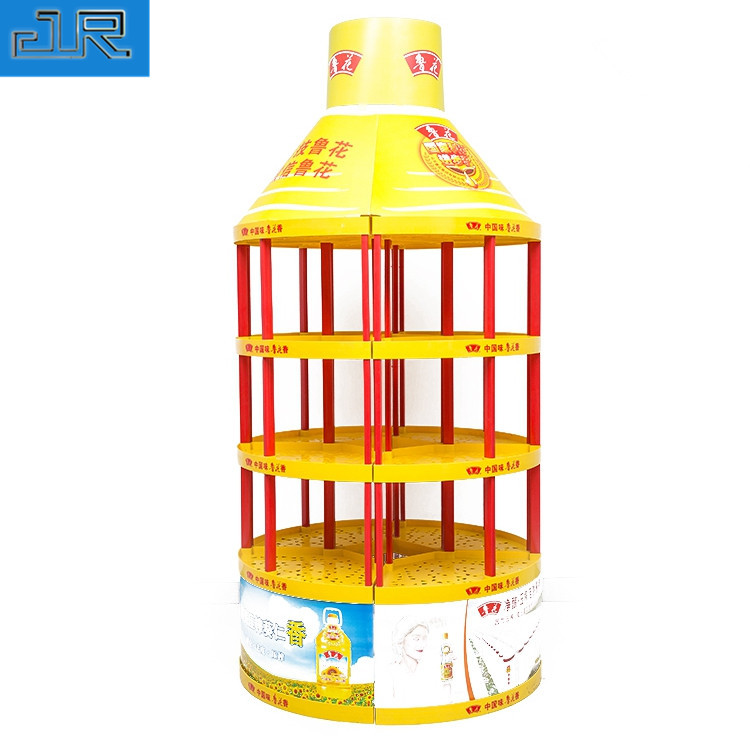 塑料组合陈列货架批发商超饮料食用油边390瓶形店中店展示架收纳