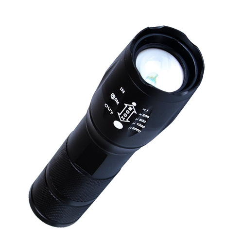 T6 strong light flashlight LED rechargeable outdoor cycling light long-range aluminum alloy zoom waterproof fishing lighting