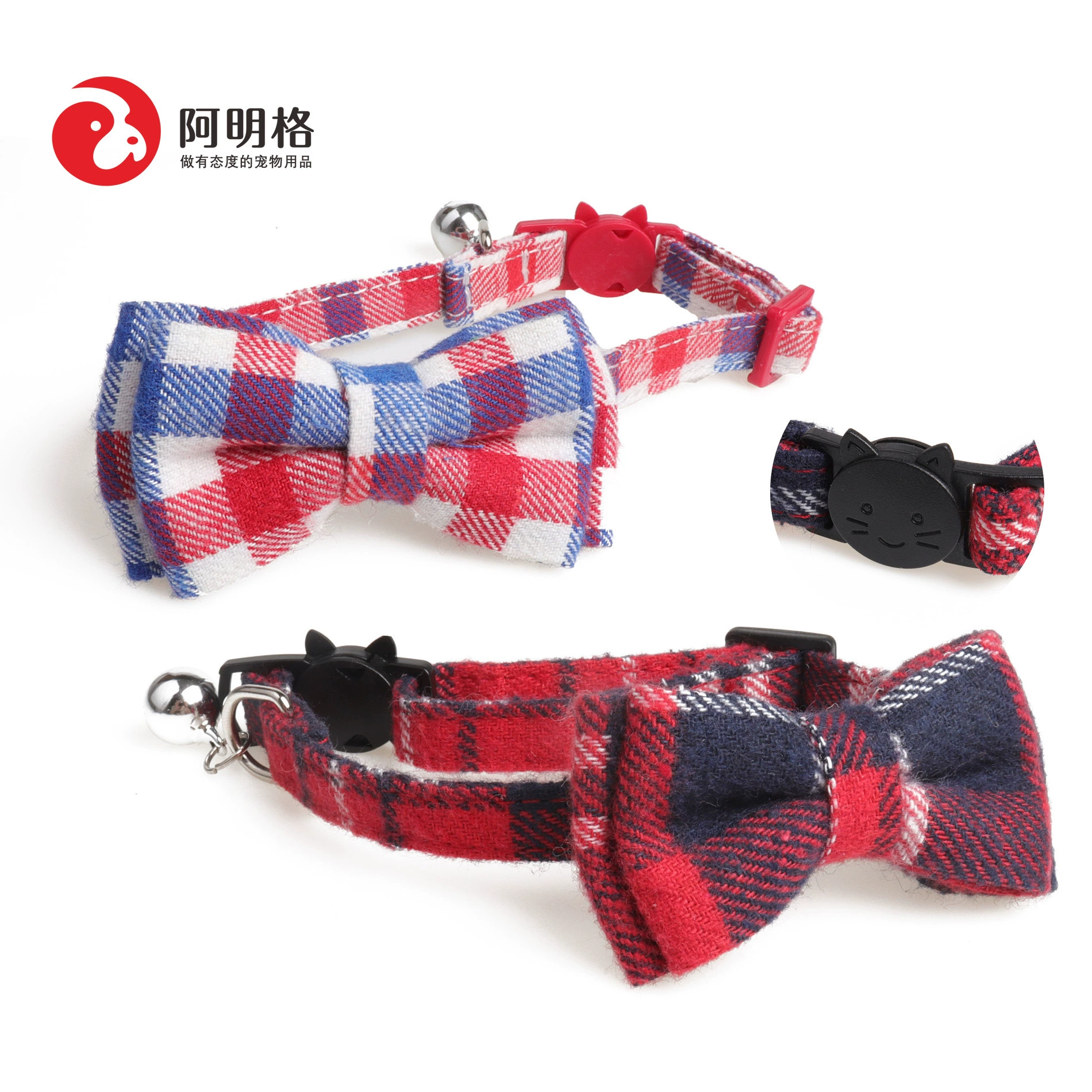 Aminger Pet Лук Ошейник Собака Ошейник Пряжка Pet Cat Ошейник Белл