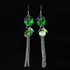 Crystal, long universal earrings, factory direct supply, four-leaf clover