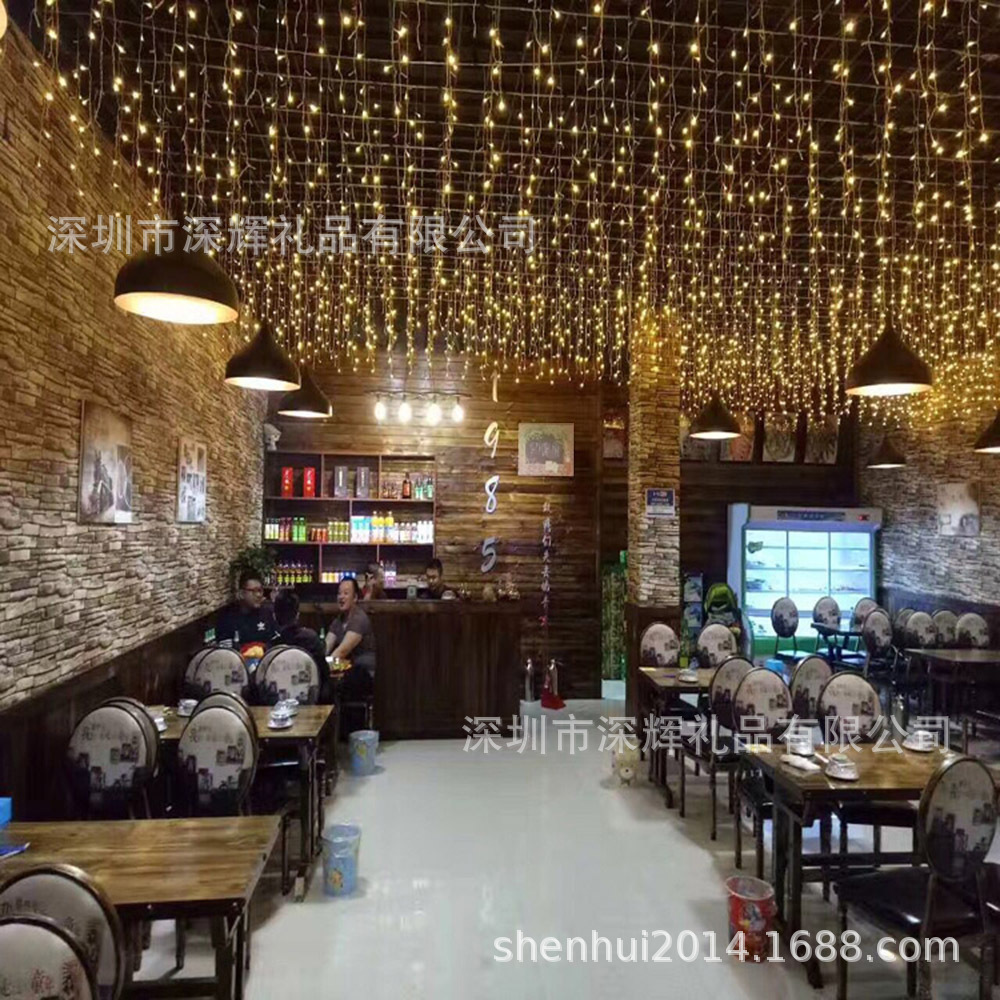 供应LED波浪形冰条灯 窗帘灯 节日彩灯 婚庆装饰彩灯串-阿里巴巴