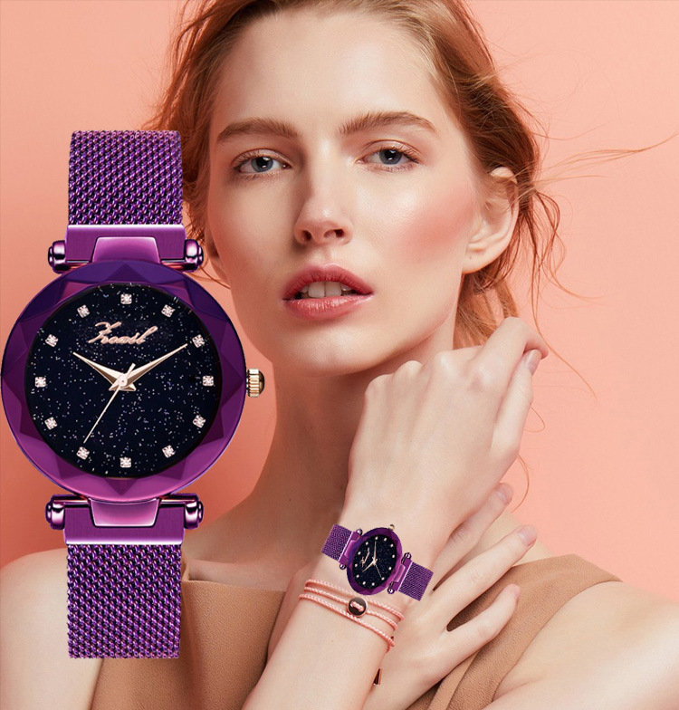 Trill Explosive money wholesale lady starry sky Quartz watches Lazy man watch magnet Watch strap lodestone Watch strap goods in stock