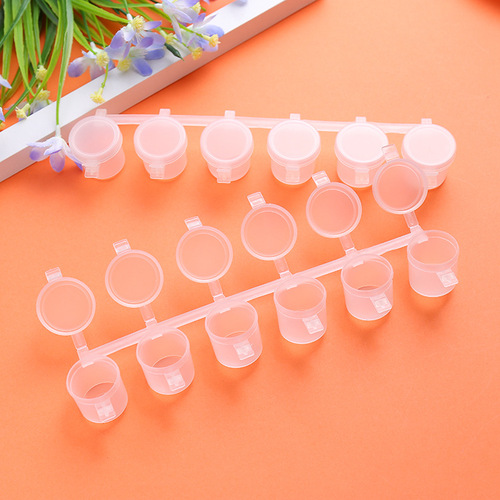 10ml six-piece painting paint empty box, watercolor paint plastic empty box, children's DIY paint box tools