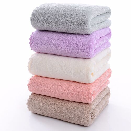 Coral velvet bath towel, beauty salon, hotel, soft, water-absorbent, quick-drying, adult household tube top bath towel, gift processing logo