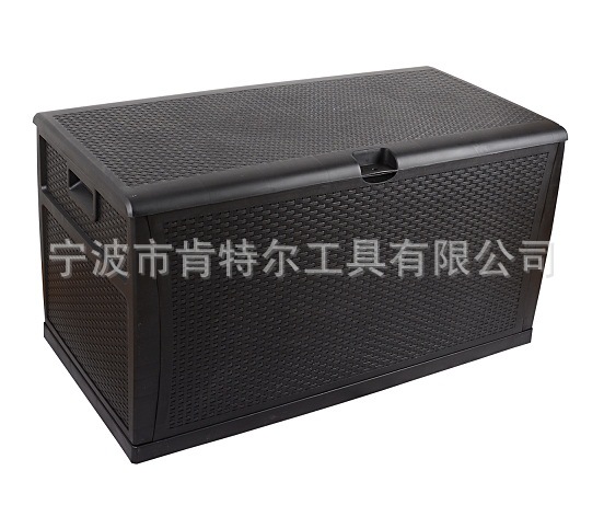 【新款】仿藤编塑料户外箱 园林储物箱 大容量 多功能
