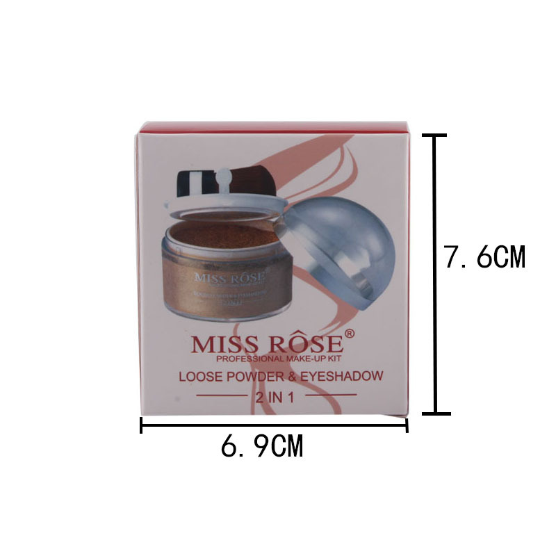 Mineral em pó à Prova Água-controle de Óleo Iluminar o Rosto de Maquiagem pó com Pincel de Corretivo Miss Rose Solto Foundation Creme Bronzer d' 9 High Quality Beleza e saúde