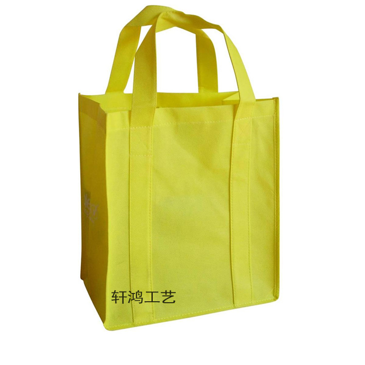 防水覆膜双手提到底无纺布服装袋 加固长手提连袋身购物手提袋