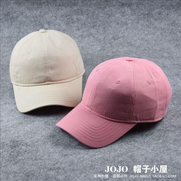 批发单层大头围棒球帽纯色鸭舌帽四季百搭情侣款女帽男士帽子