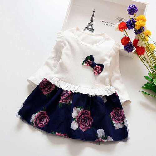 Spring and Autumn Girls' Long Sleeve Dress New Korean Style Children's Mesh Princess Dress Factory Direct Sales One Piece Dropshipping
