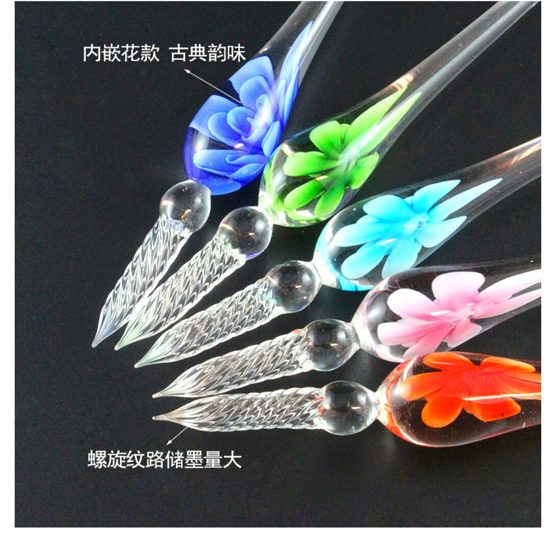Glass set, gift box, rollerball pen, Birthday gift