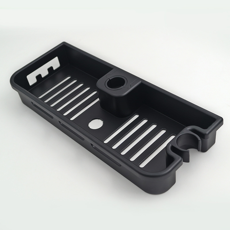 浴室免打孔淋浴花洒升降杆方形置物架卫生间多功能肥皂盘收纳托盘|ms