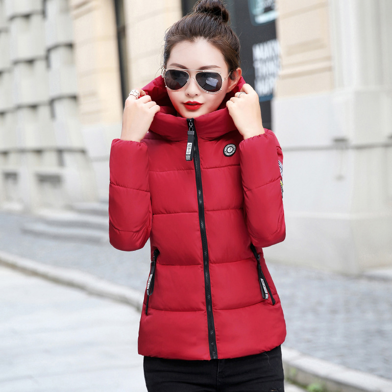 Nuevo MM gordo tamaño grande ropa de invierno delgada ropa de mujer coreana de pluma chaqueta corta de algodón delgado ropa de mujer