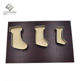 不锈钢圣诞袜子造型饼干模具蛋糕模具3件套水果切模烘焙小工具