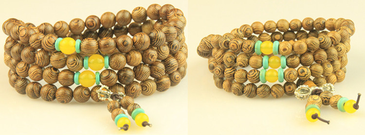 108佛珠手链 念珠鸡翅木 活动赠品 小礼物