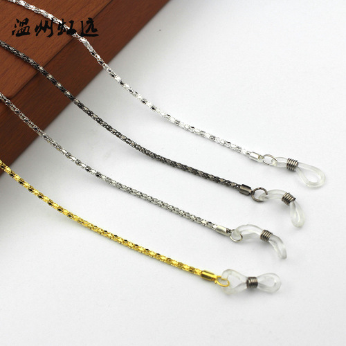 Metal glasses chain, hollow glasses rope lanyard, anti-slip, anti-falling protective rope, adjustable eye accessories wholesale