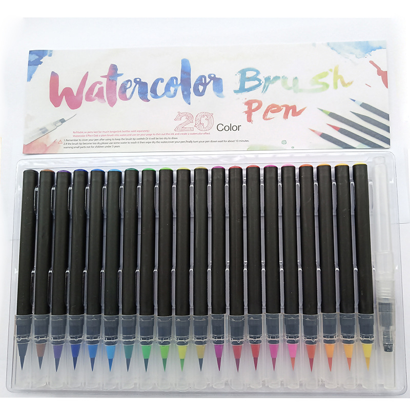 TOUCH20色水彩笔彩色软头笔创意书法笔勾线彩色毛笔漫画手绘软笔|ru