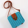 Beach shoulder bag, straw small bag