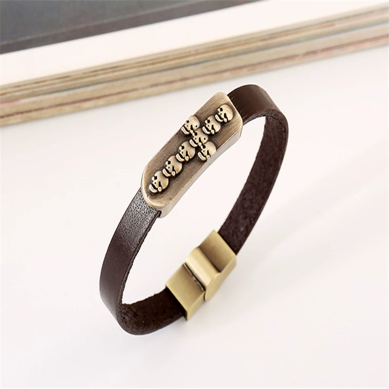 Стильная металлическая кожаная bracelet?