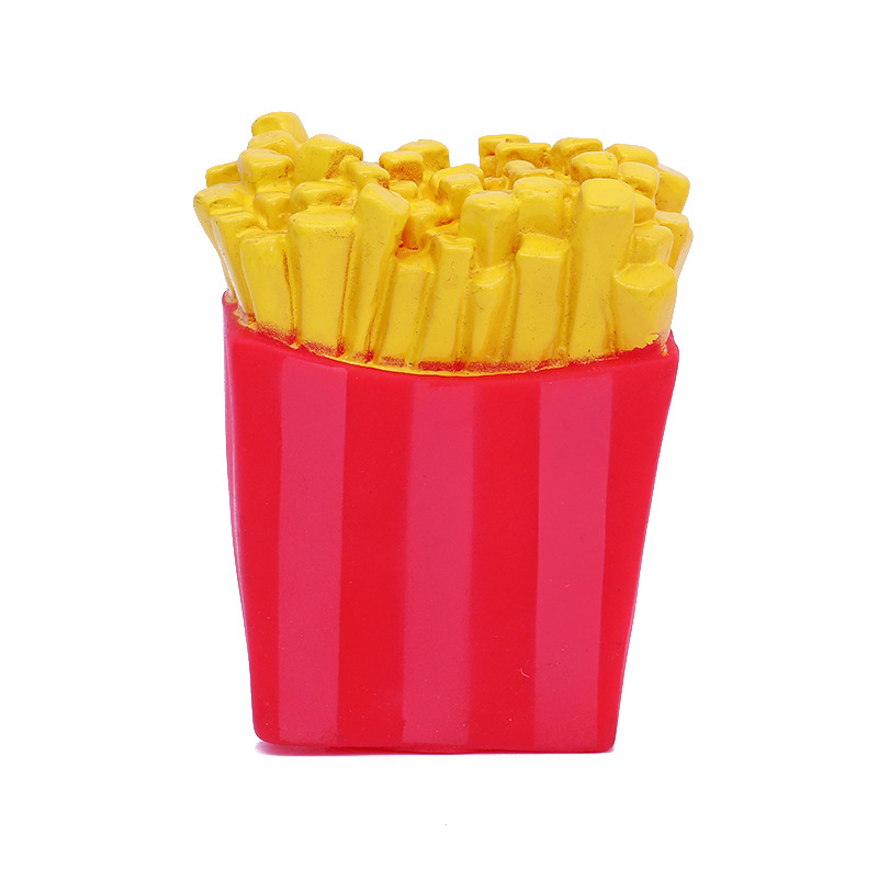 Fábrica al por mayor de vinilo mascota juego simulación papas fritas perro molar diente limpieza juguete peluche Golden Retriever perro juguete