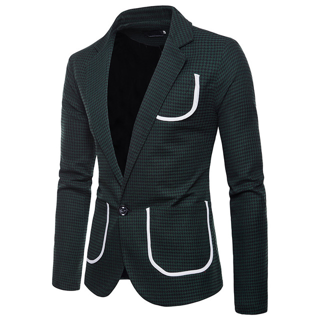 Men’s Wear Colour Matching and Edge-wrapping Design A Button  