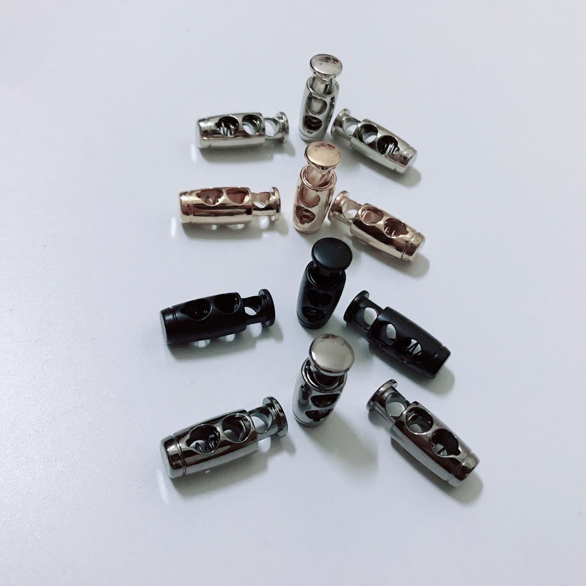 现货滚加亮金属吊钟弹簧扣箱包diy椭圆形合金吊钟止绳锁扣批发