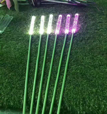 led地插花灯玫瑰花郁金香小麦稻花 百合仿真塑料花户外防水景观灯|ms