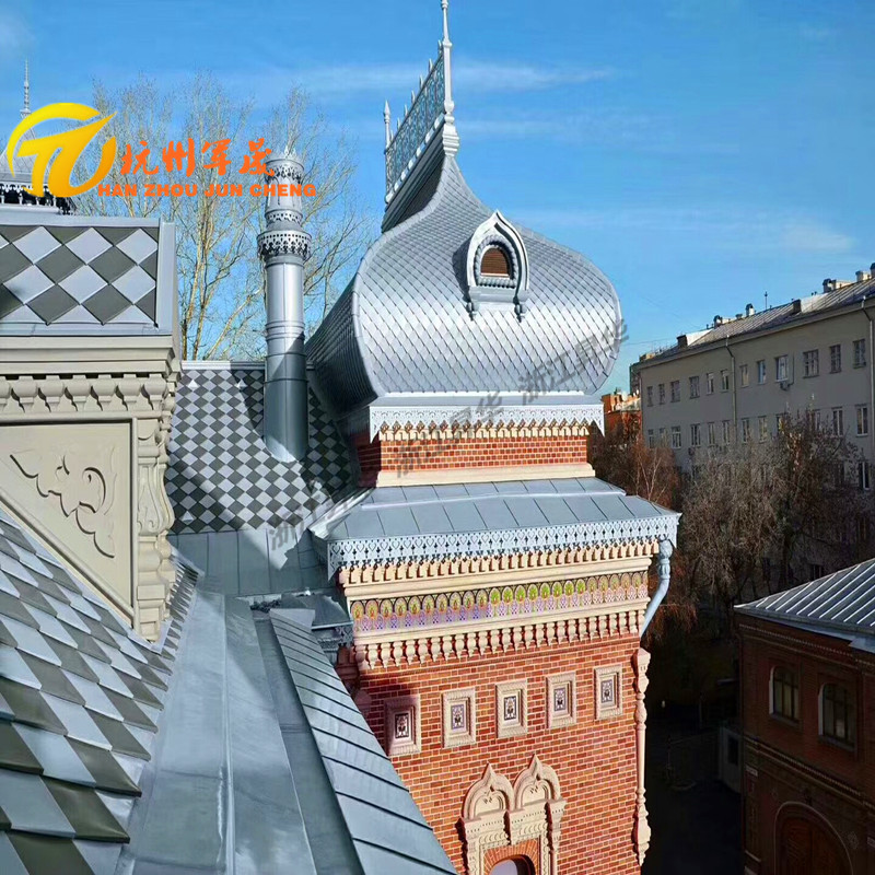 厂家全国供应 3003氟碳漆0.7厚钛锌板异形平锁扣屋面