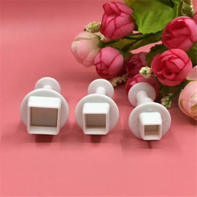 baking biscuit tool 3pcs Square square Spring Plastic biscuit mould Cake Embossing