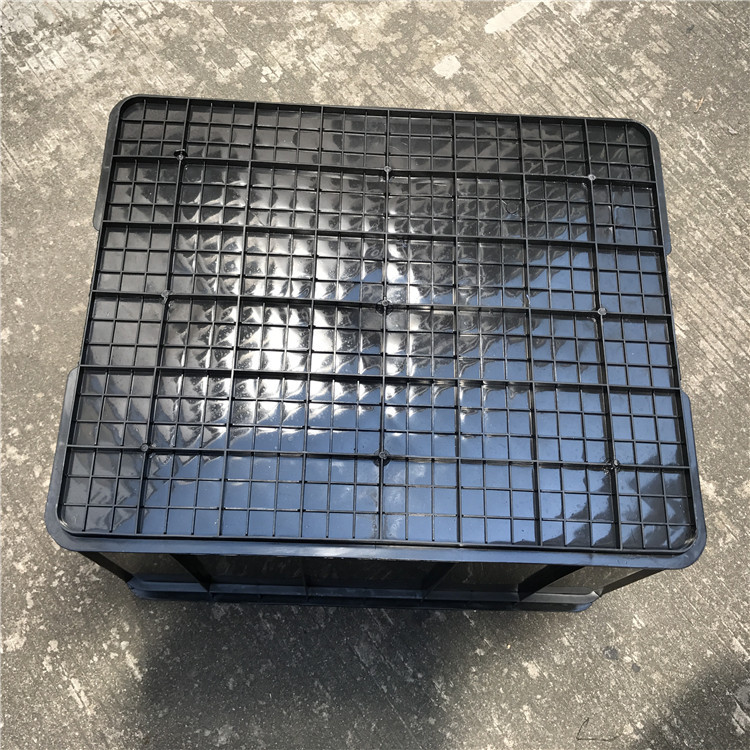 广州静电周转箱 9号电子车间用黑色塑料筐 零件盒导电整理胶箱