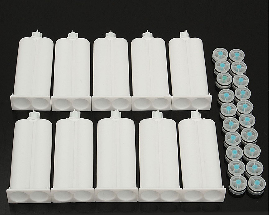 双组份AB胶筒 1:1打胶胶管双组份管 50ML自动混合针筒另有2:1