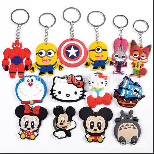 Pvc钥匙扣挂件订做品质好环保出口日本广告促销礼品赠品