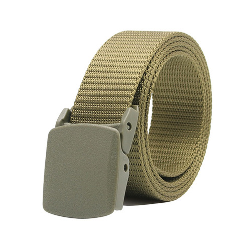 New canvas belt plastic buckle hypoallergenic nylon quick-drying belt lightweight outdoor sports and leisure unisex