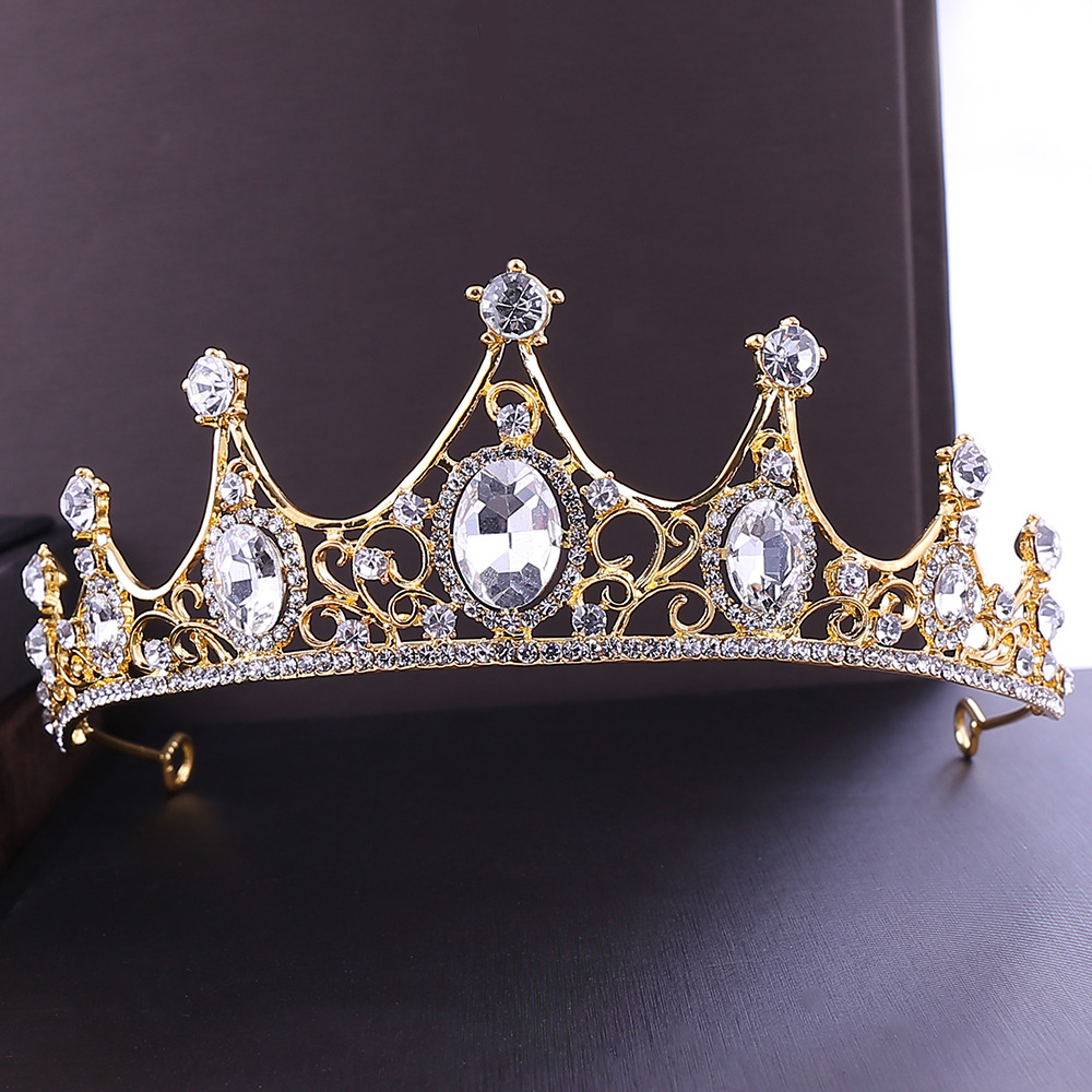 Retro Lady Bridal Crown Alloy Diamond Crown display picture 2