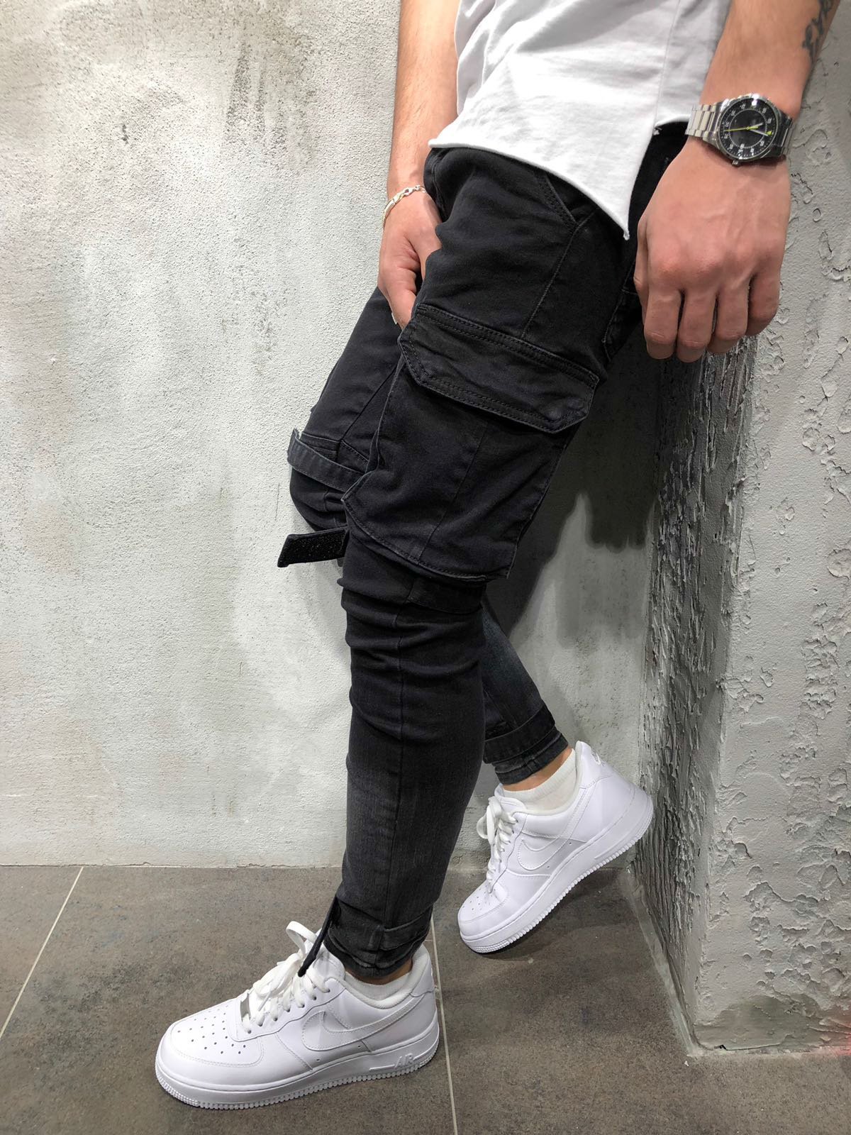 2021 Mens Black Denim Slim Fit Jeans Male Skinny Pencil Pants Casual