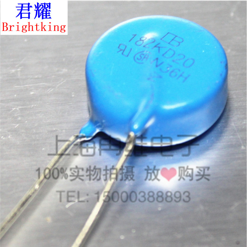 台湾君耀Brightking 压敏电阻 182KD20 20D182K 1800V 直径20MM