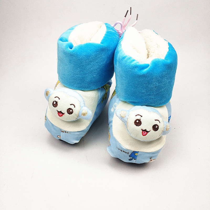 2018 High cotton shoes to help 0-1 keep warm Cotton-padded shoes After lacing Children's shoes