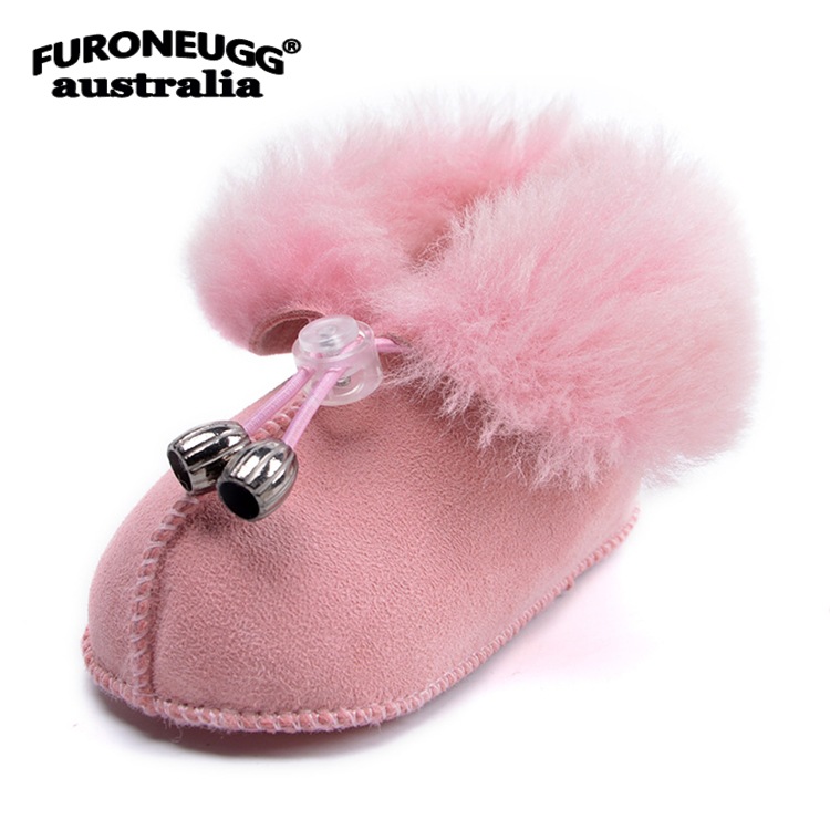 新生婴幼儿学步鞋冬季皮毛一体宝宝鞋0-6-12个月软底男女童雪地靴