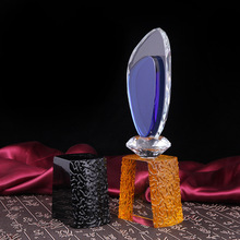 廠家直銷水晶獎杯定制人造水晶頒獎授權牌公司年會榮譽紀念禮品