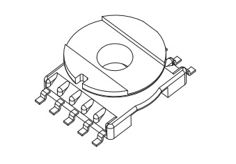 YC-ER-1201 SMD5+5 配ER12.7变压器电感线圈塑胶骨架