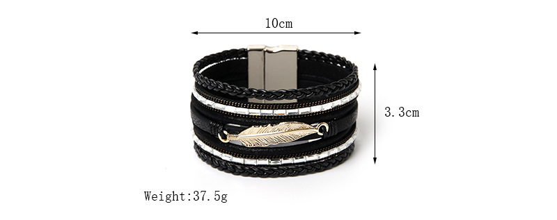 Bracelet Feuille Multicouche Bohème display picture 3