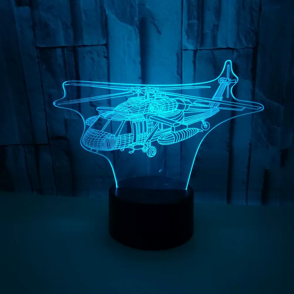 Самолет, цветная ночная лампа, настольная лампа, новая коллекция, 3D, подарок на день рождения