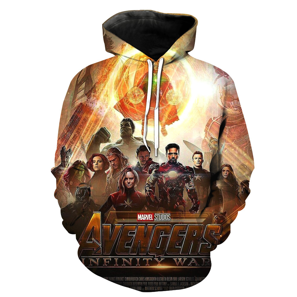 Cross border standard United States Code AliExpress Amazon Explosive money The Avengers 3D Cap Sweater Foreign trade
