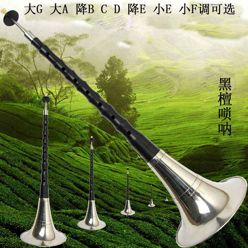 精制黑檀唢呐乐器大GA降BCD降E小F可选|ms