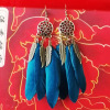 Retro ethnic earrings with tassels, European style, ethnic style