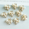 Hair accessory for bride, clothing, decorations, metal beads from pearl with accessories, handmade, Korean style