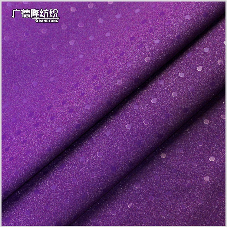 春秋磨砂质感复古小波点圆点PU混纺布风衣外套棉服运动服户外服布